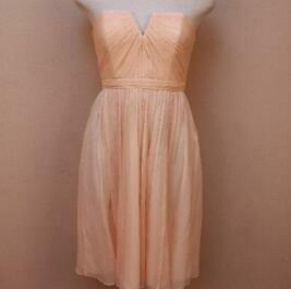 NWT J. Crew Nadia silk chiffon dress soft peach